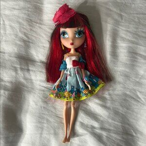 Fashion Doll with Red Hair and Blue Dress